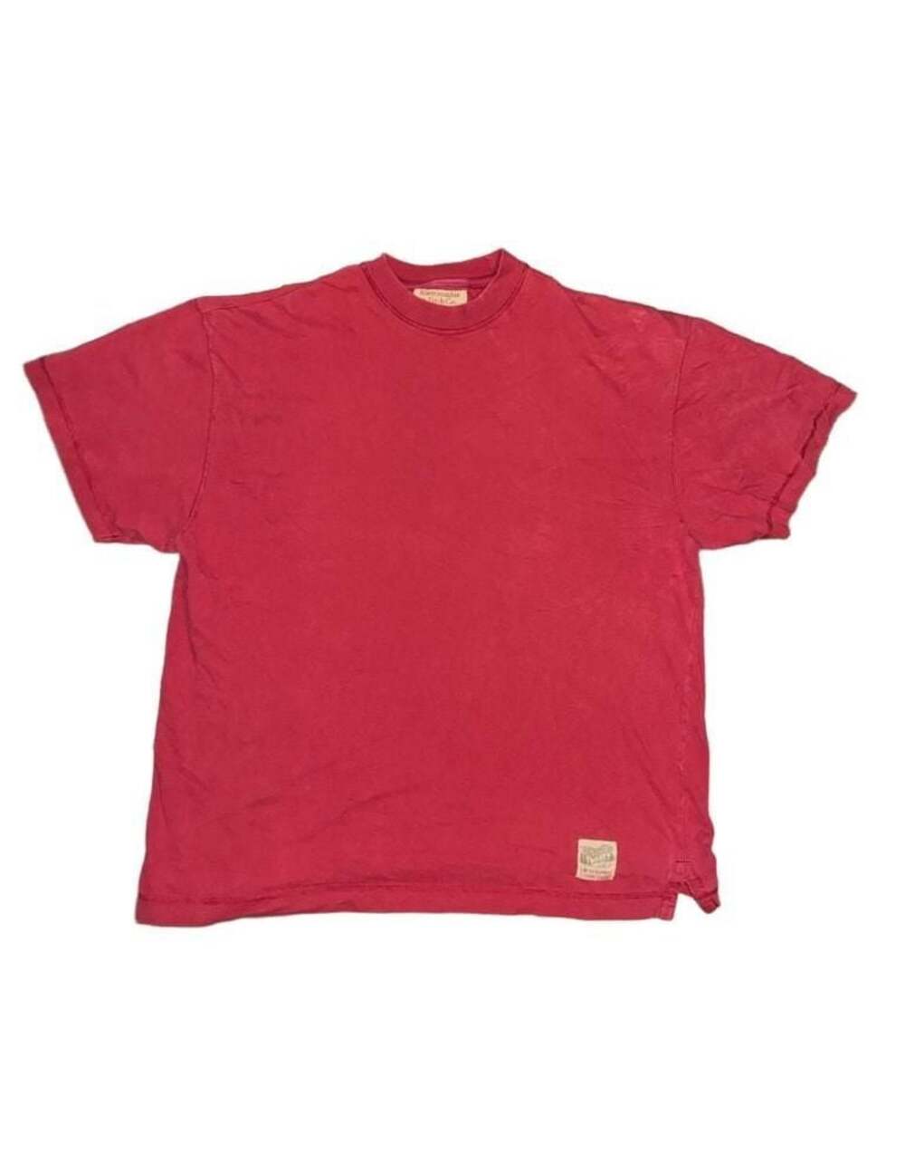 Abercrombie & Fitch The Big T-Shirt Red Cotton Short Sleeve Crewneck